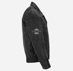 WINSDOR Regular Fit Leather Bomber Jacket For Mens