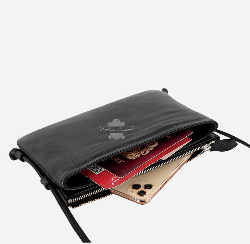 Women Minimalist Design Cross Body Leather Bag