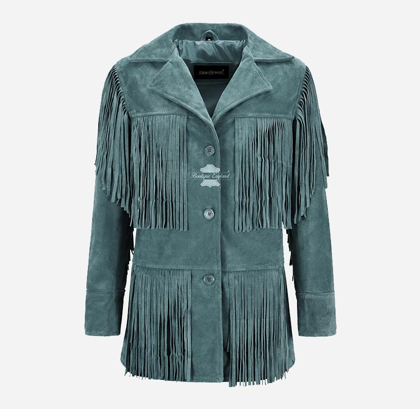 BONNIE Women's Western Fringe Suede Jacket