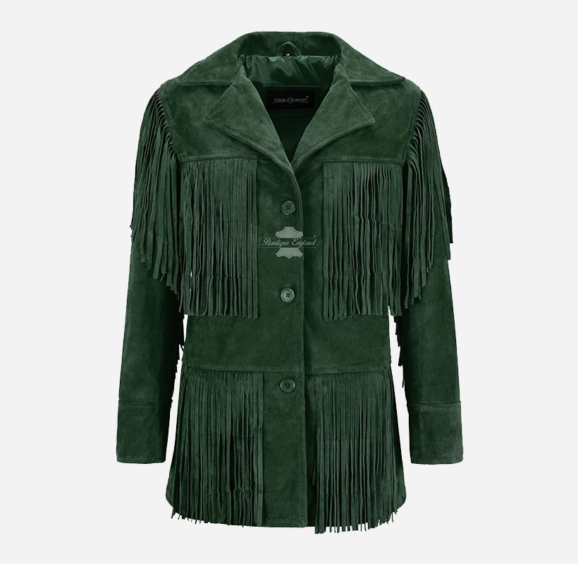 BONNIE Women's Western Fringe Suede Jacket