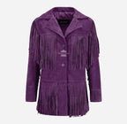 BONNIE Women's Western Fringe Suede Jacket