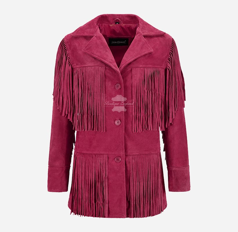 BONNIE Women's Western Fringe Suede Jacket