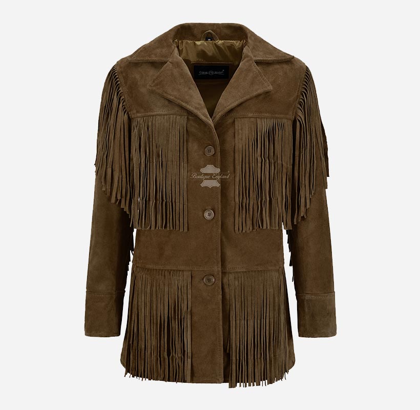BONNIE Women's Western Fringe Suede Jacket