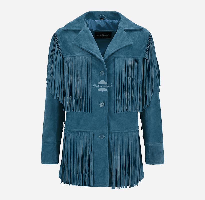 BONNIE Women's Western Fringe Suede Jacket