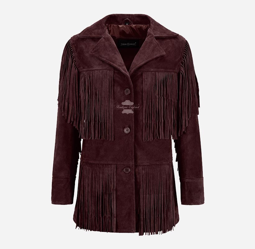 BONNIE Women's Western Fringe Suede Jacket