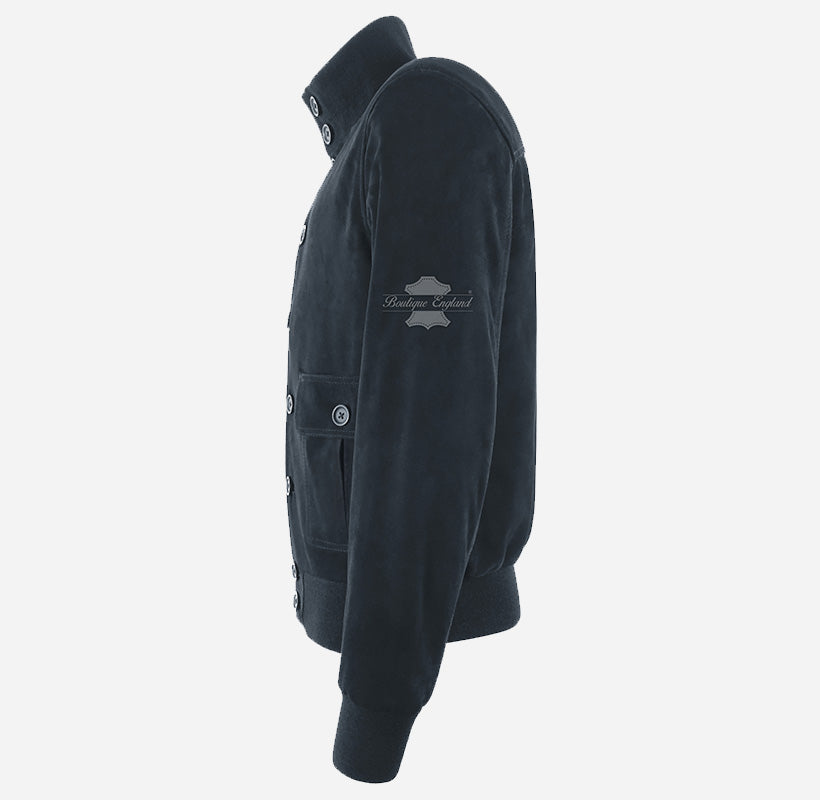 OTIS Men’s Goat Suede A1 Leather Bomber Jacket