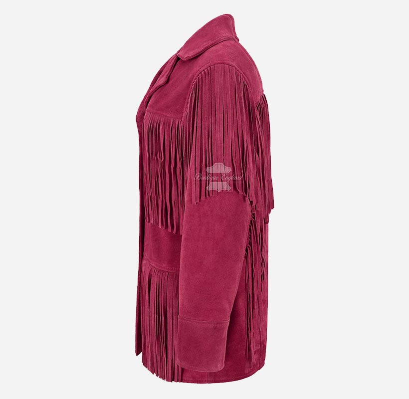 BONNIE Women's Western Fringe Suede Jacket
