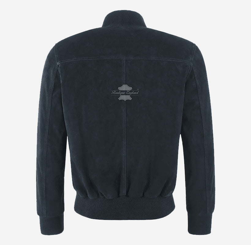 OTIS Men’s Goat Suede A1 Leather Bomber Jacket