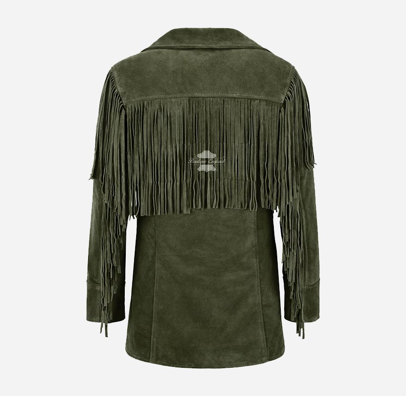 BONNIE Women's Western Fringe Suede Jacket