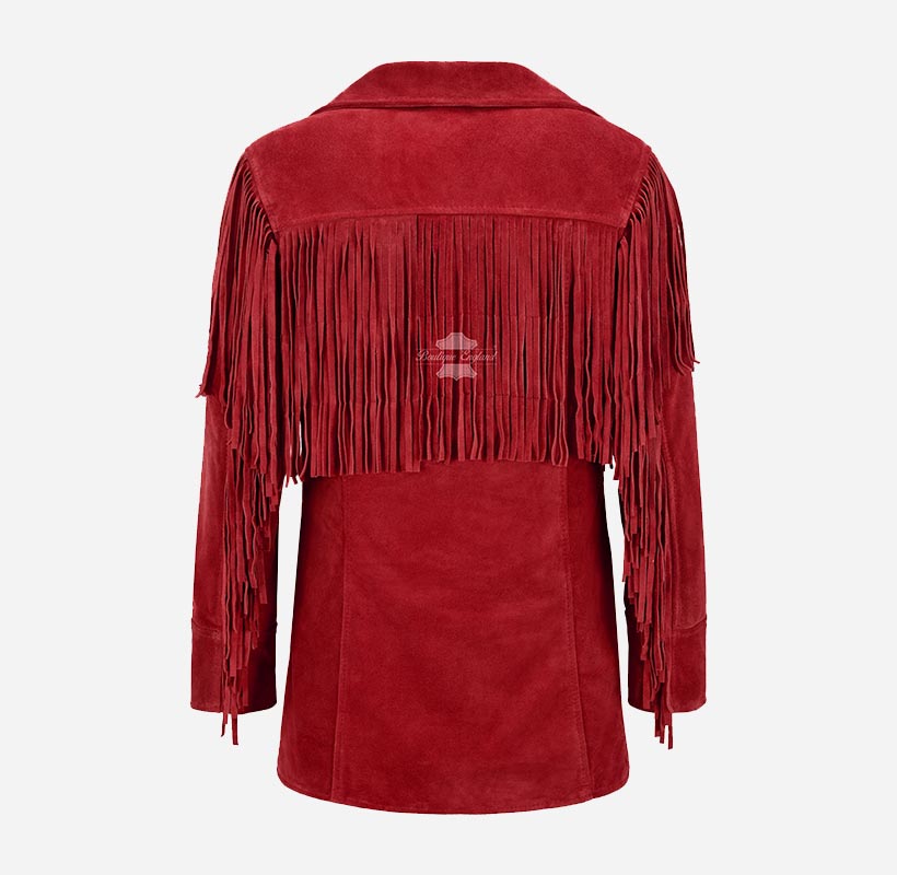 BONNIE Women's Western Fringe Suede Jacket
