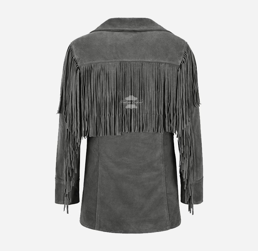 BONNIE Women's Western Fringe Suede Jacket