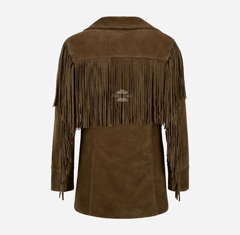 BONNIE Women's Western Fringe Suede Jacket