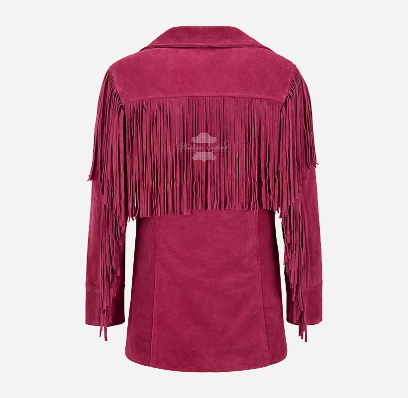 BONNIE Women's Western Fringe Suede Jacket