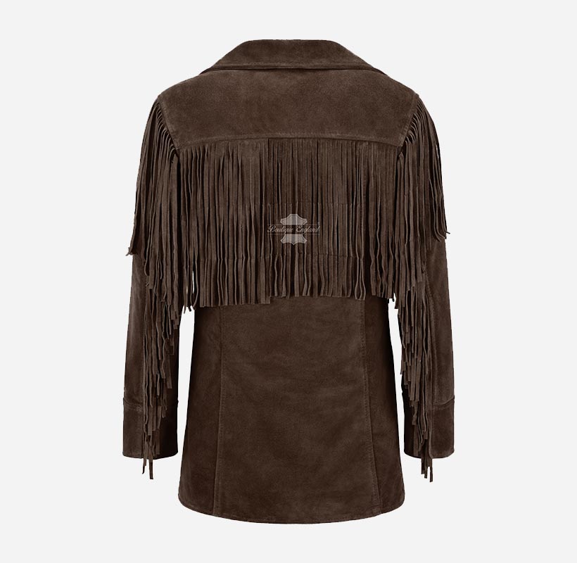 BONNIE Women's Western Fringe Suede Jacket