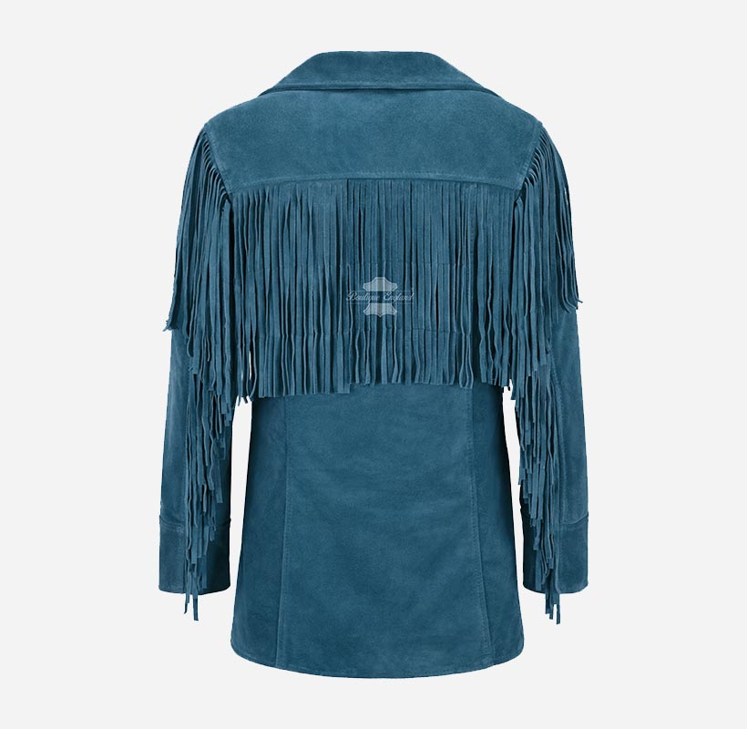 BONNIE Women's Western Fringe Suede Jacket
