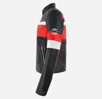 BOLT Women Leather Jacket Biker Style Black Red Jacket