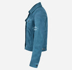 TRUCKER Style Women's Suede Denim Jacket