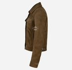 TRUCKER Style Women's Suede Denim Jacket