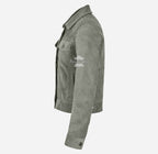 Women TRUCKER Suede Jacket Western Shirt Style Jacket