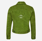 Women TRUCKER Suede Jacket Western Shirt Style Jacket