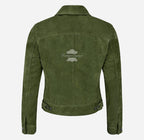 Women TRUCKER Suede Jacket Western Shirt Style Jacket
