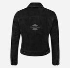 Women TRUCKER Suede Jacket Western Shirt Style Jacket