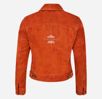 Women TRUCKER Suede Jacket Western Shirt Style Jacket