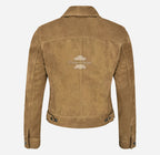 Women TRUCKER Suede Jacket Western Shirt Style Jacket