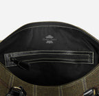 Tweed Fabric Large Holdall Weekend Bag with Leather Detailing