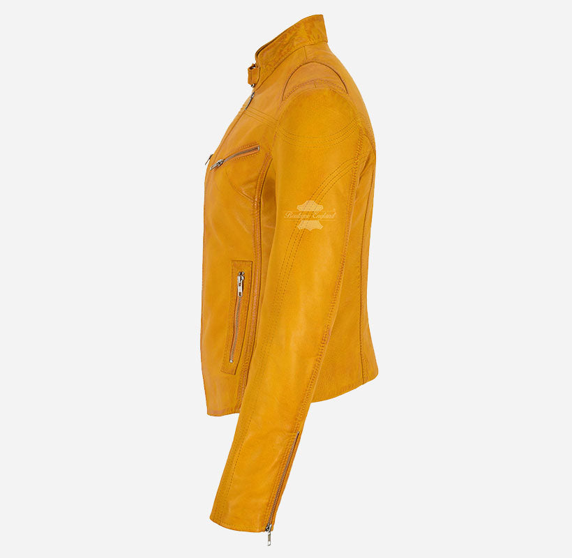 SPEED Women's Leather Racer Jacket