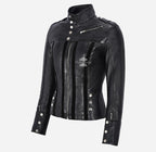 GLENVILLE Ladies Leather Jacket Casual Biker Style Jacket