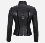 GLENVILLE Ladies Leather Jacket Casual Biker Style Jacket