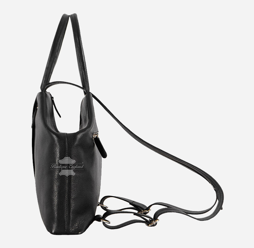 Women Leather Backpack Cum Handbag