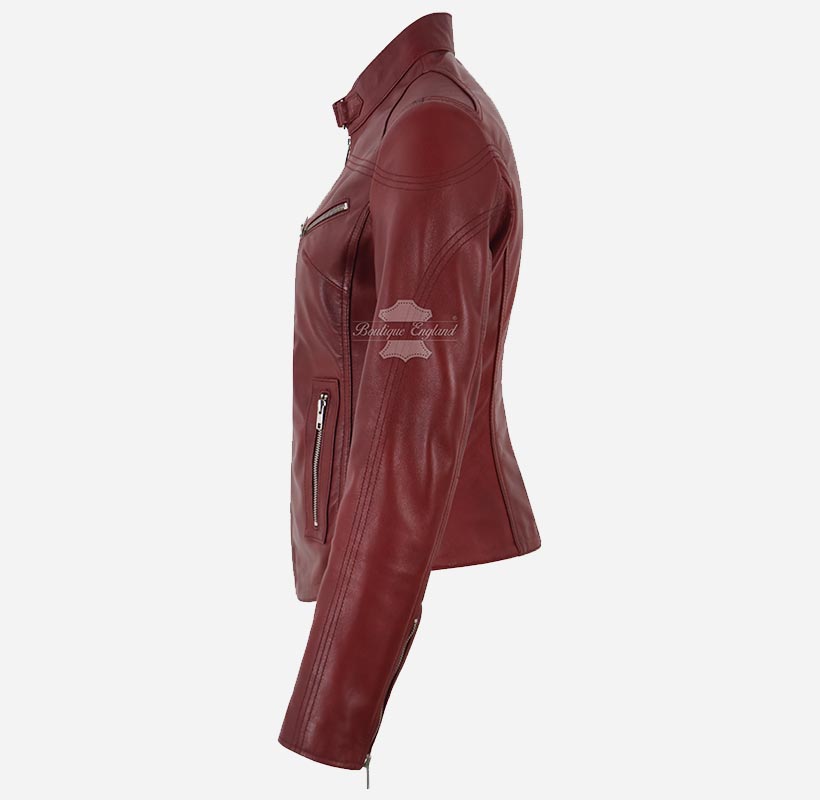 SPEED Women's Leather Racer Jacket