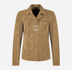 JENNIFER Women's Suede Blazer Jacket Box Coat