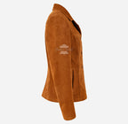 JENNIFER Women's Suede Jacket Box Blazer Coat