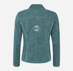 JENNIFER Women's Suede Jacket Box Blazer Coat