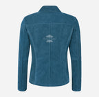 JENNIFER Women's Suede Blazer Jacket Box Coat