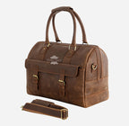 Medium Leather Holdall in Brown Travel Luggage Duffle Bag