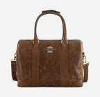 Medium Leather Holdall in Brown Travel Luggage Duffle Bag