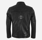 NOBLE Men's Classic Collared Leather Jacket