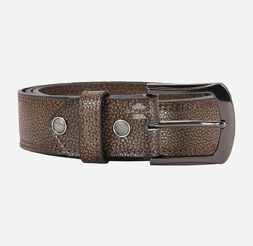 Men's Waxed Leather Casual Belts