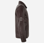 NOBLE Men's Classic Collared Leather Jacket