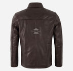 NOBLE Men's Classic Collared Leather Jacket