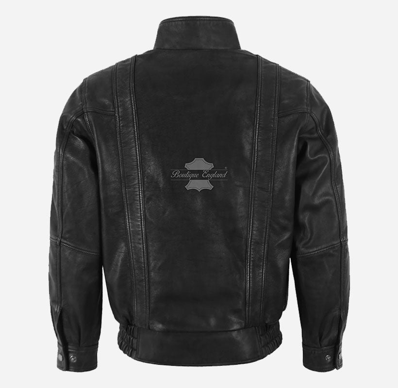 WINSDOR Men's Regular Fit Classic Leather Jacket