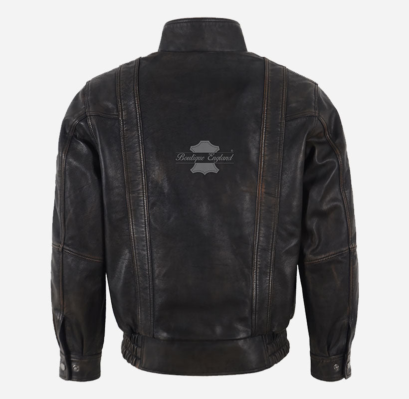 WINSDOR Men's Regular Fit Classic Leather Jacket