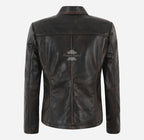 JENNIFER Box Leather Jacket Blazer Style Vintage