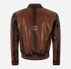 JAXSON 70's Classic Leather Blouson Jacket for Men's