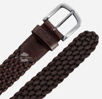 Men's Woven Leather Belt - One-Size-Fits