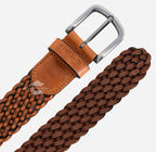 Men's Woven Leather Belt - One-Size-Fits